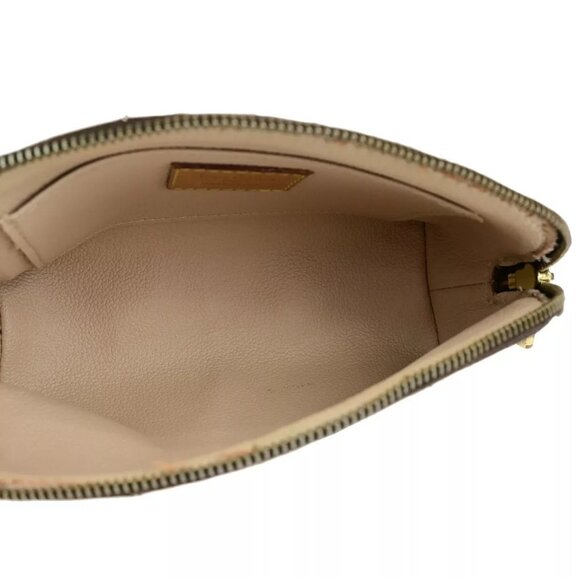 LOUIS VUITTON Pochette Cosmetic Pouch Bag Monogram Leather Brown - Picture 10 of 16